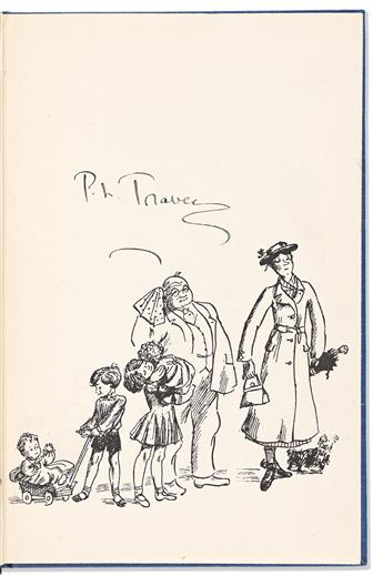 TRAVERS, P.L. Two books, each Signed, on the front free endpaper: Mary Poppins * Mary Poppins Comes Back.